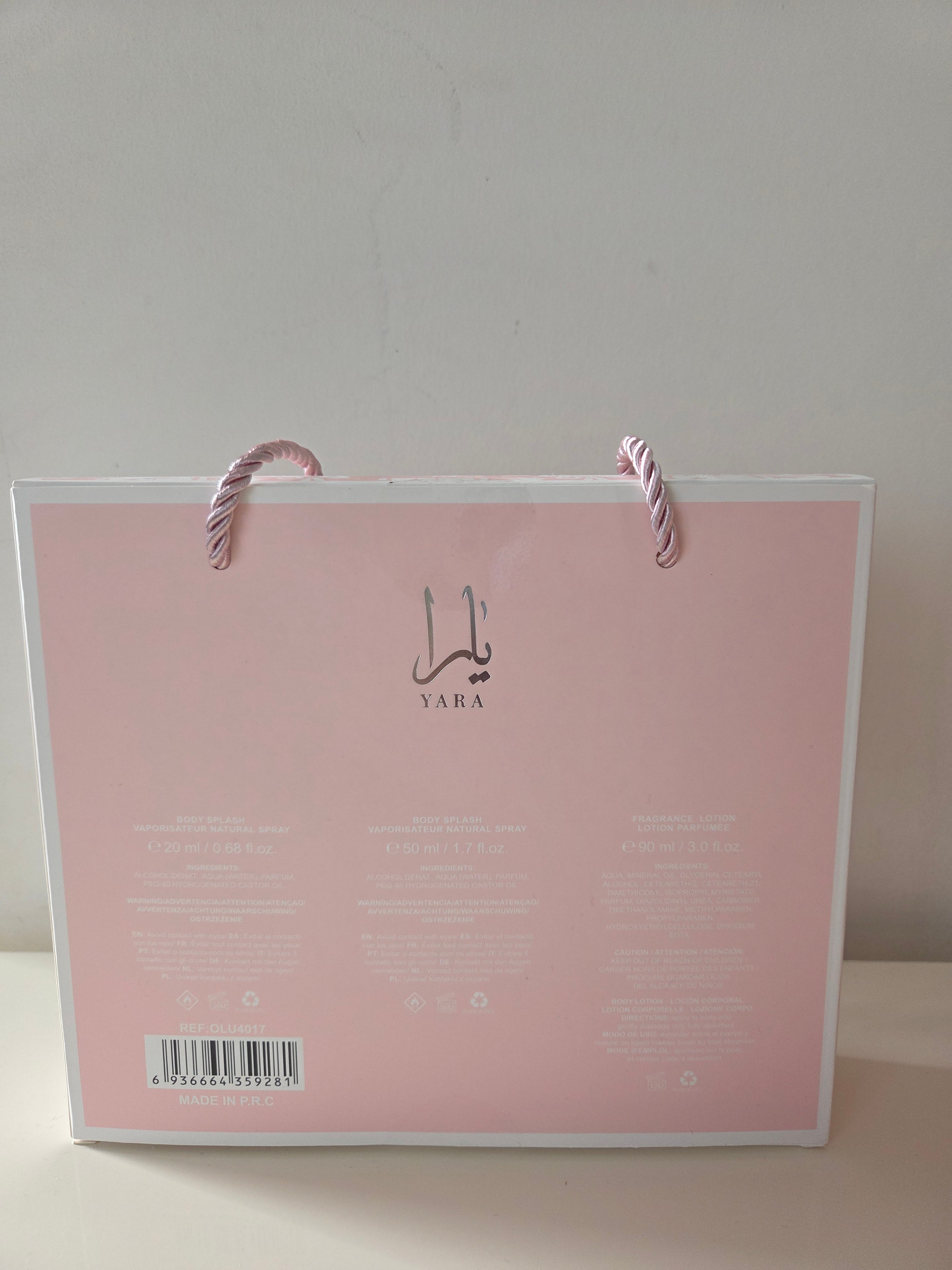 Yara - Rose Body Splash & Lotion Gift Set