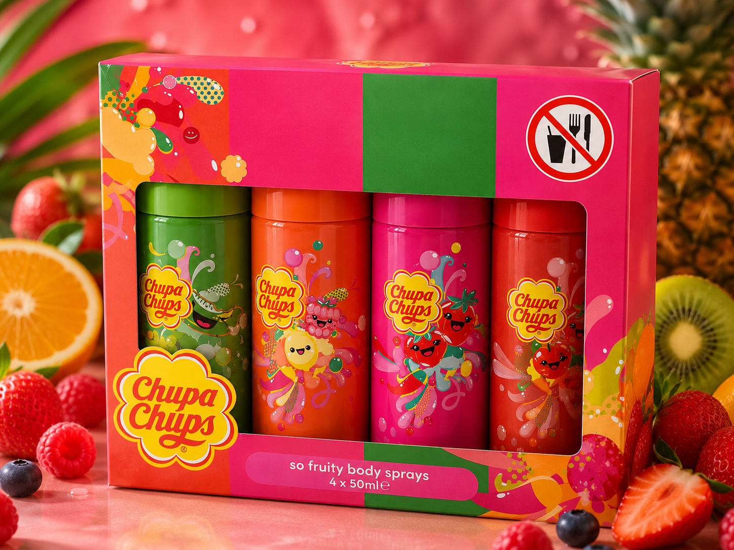 Chupa Chups So Fruity Body Sprays – Coffret 4x50ml