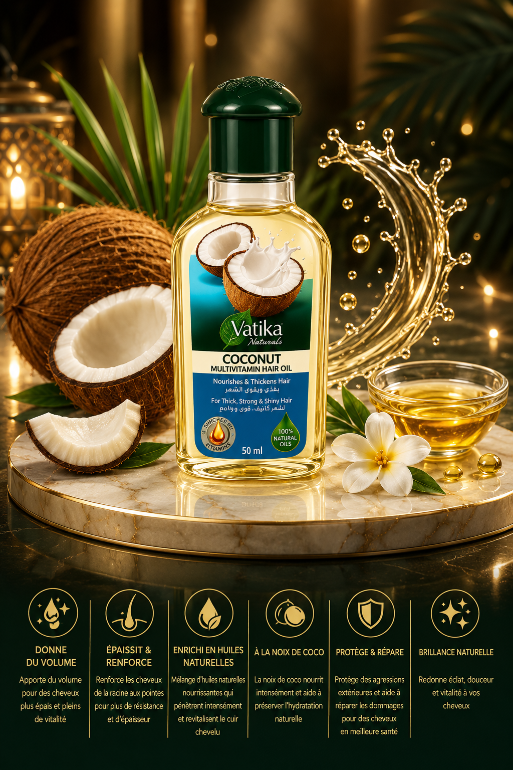 Vatika Multivitamin Hair Oil – Huile Capillaire Naturelle