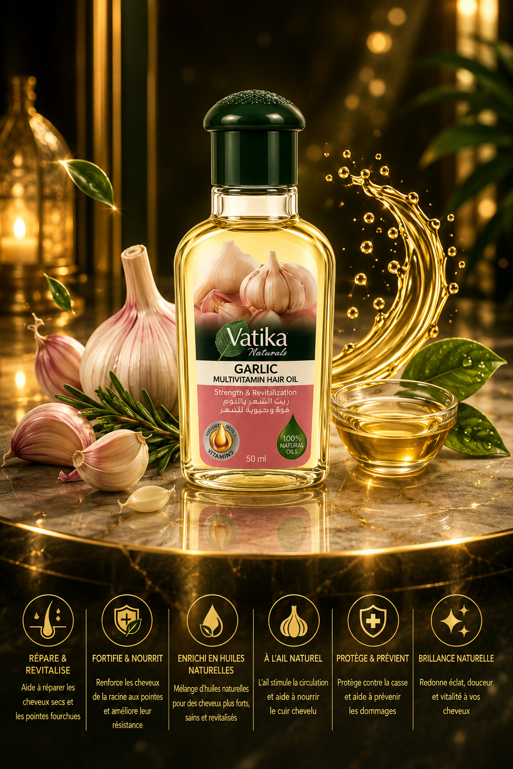 Vatika Multivitamin Hair Oil – Huile Capillaire Naturelle