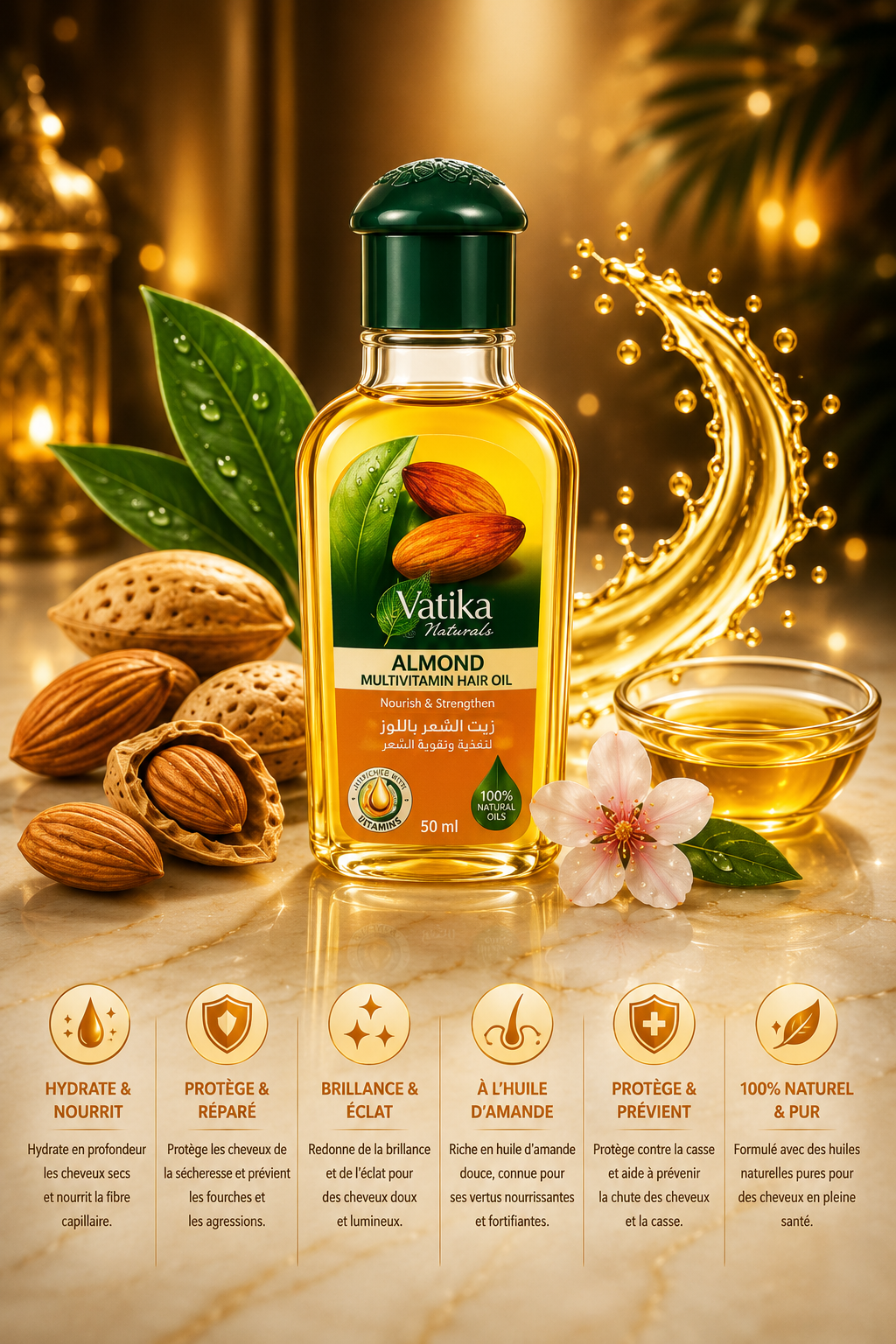 Vatika Multivitamin Hair Oil – Huile Capillaire Naturelle