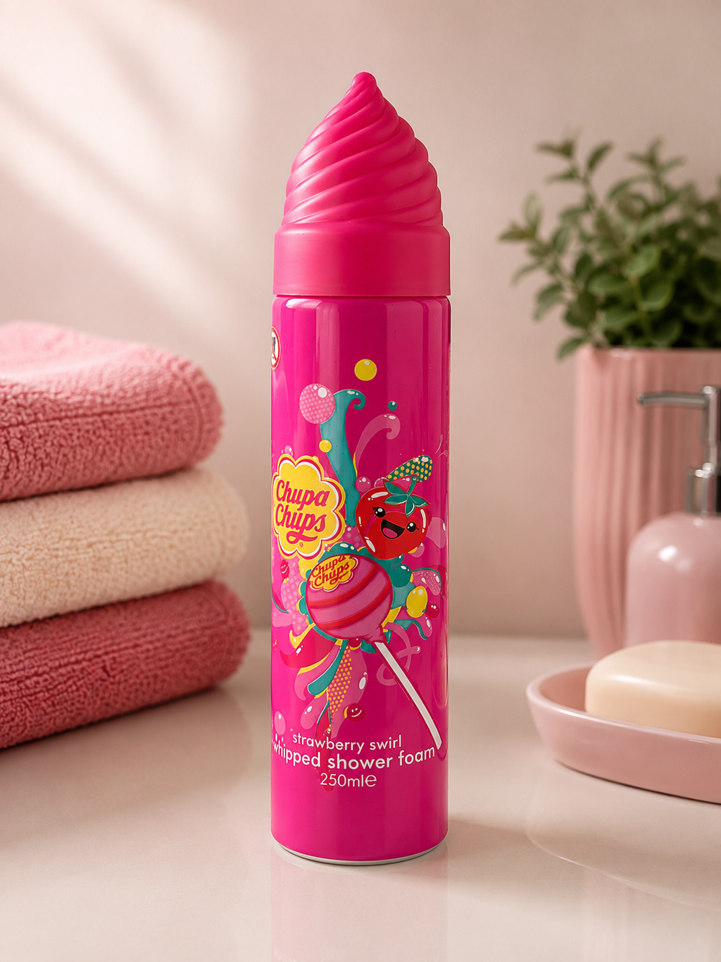 Chupa Chups Whipped Shower Foam – Strawberry Swirl 250ml