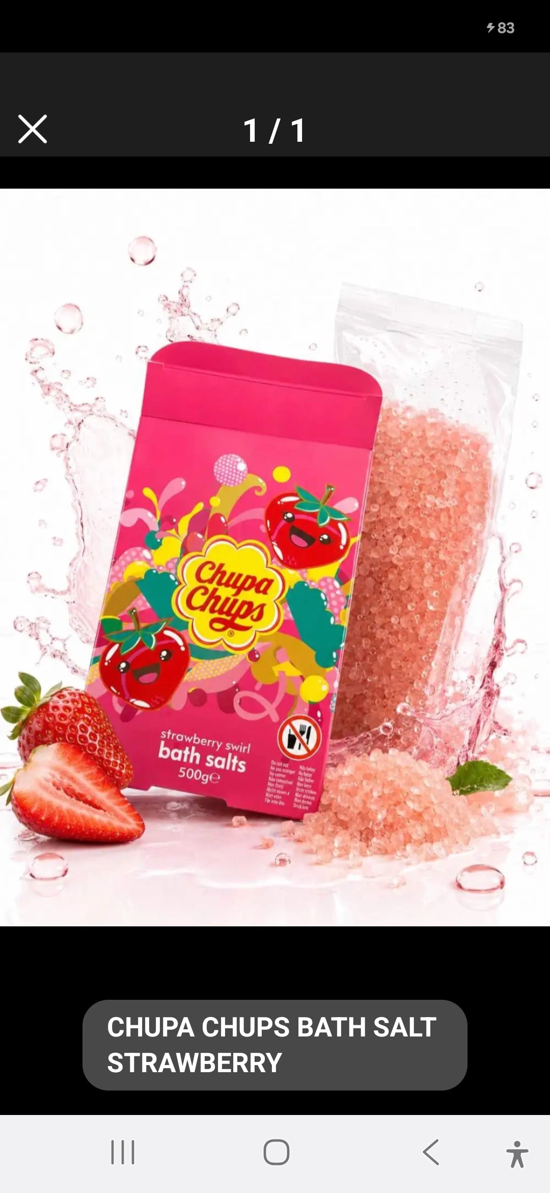 Chupa Chups Bath Salt Strawberry – Sels de Bain Fraise 500g