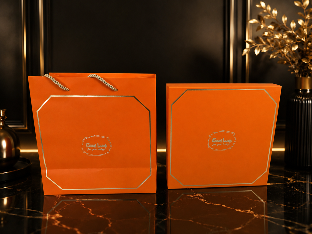 Coffret Cadeau Orange – Thermos, Parapluie & Ventilateur