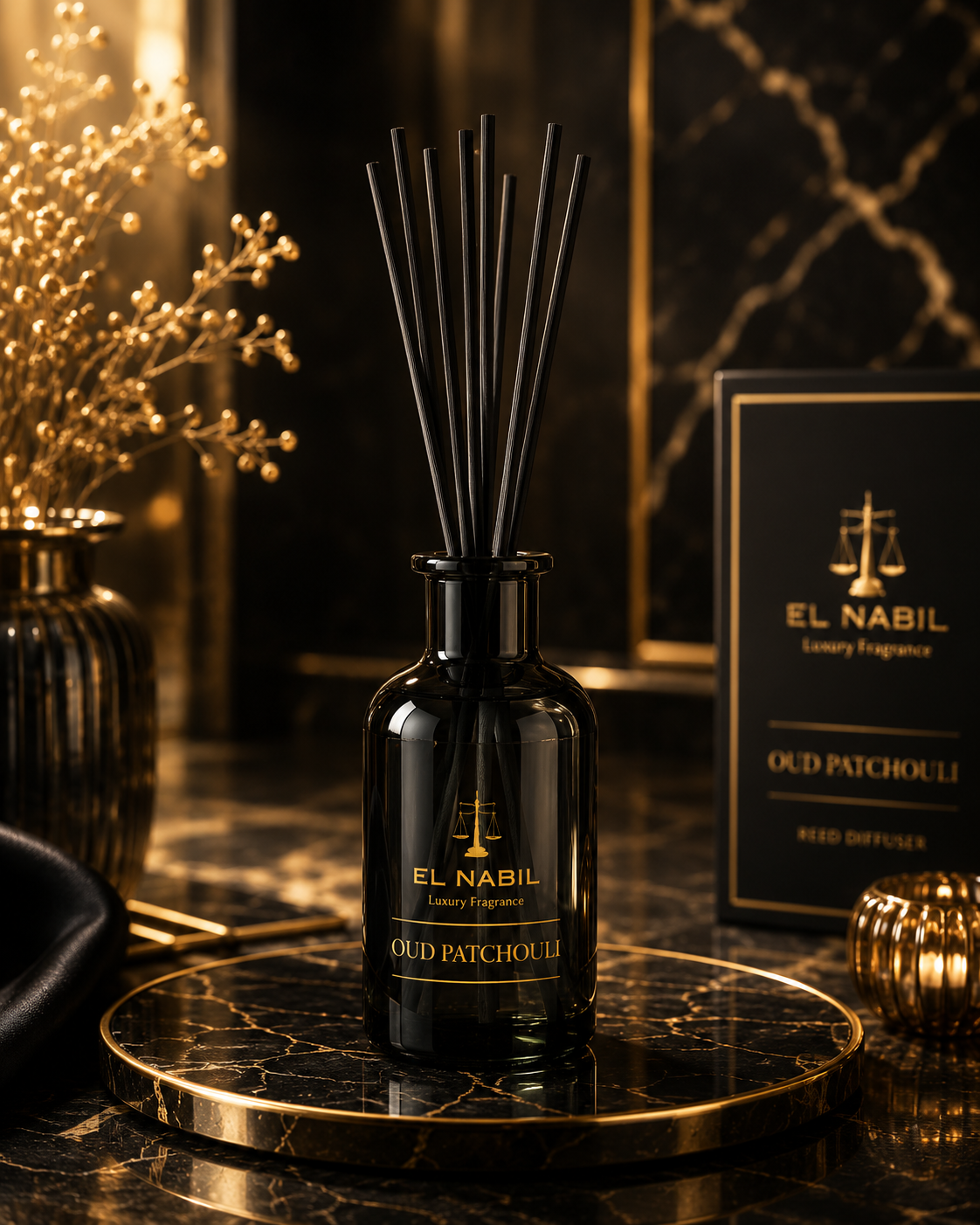 El Nabil Oud Patchouli Reed Diffuser